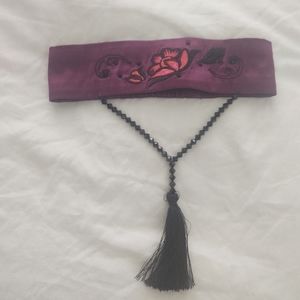 Purple Silk/Embroidered Garter by Spolt Never worn